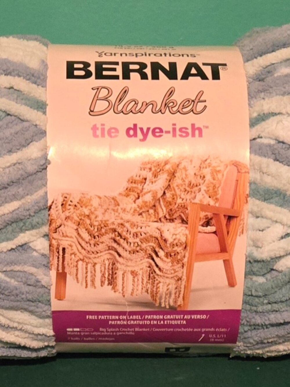 Bernat Blanket Tie Dye-Ish Yarn-Tropical Sea